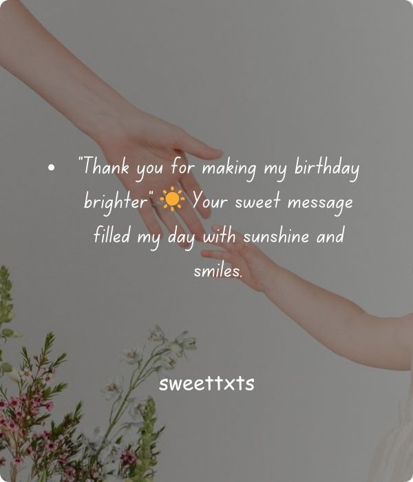 Thank You Note for Birthday Wishes in Advance