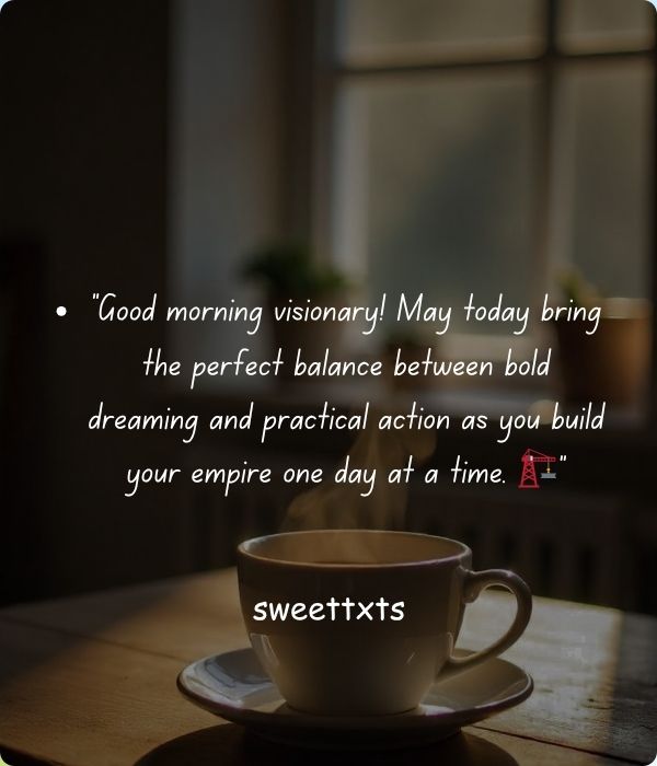 Good Morning Blessings for Entrepreneurs and Visionaries