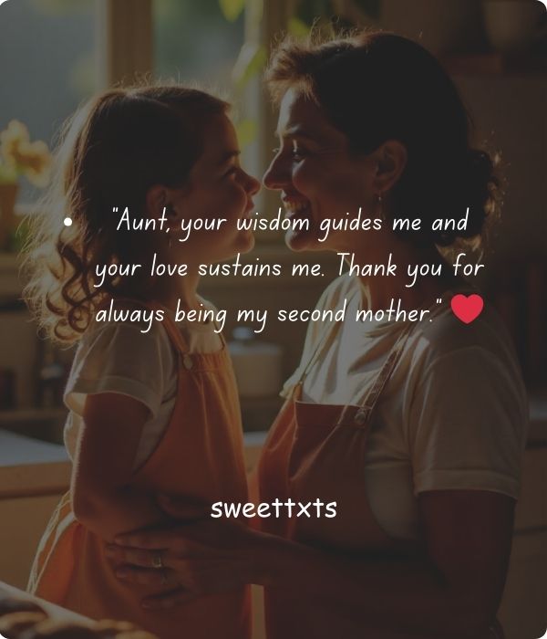 Long Heartfelt Messages for Aunt from Both Nephew and Niece