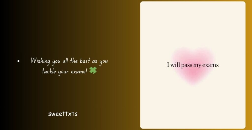 Exam Success Wishes and Prayers to My Love