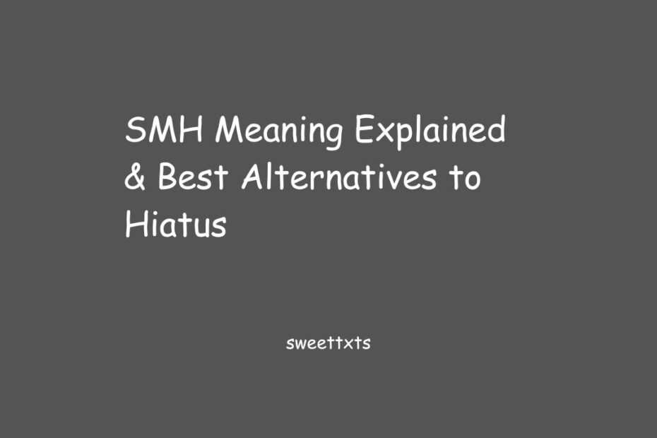 SMH Meaning Explained & Best Alternatives to Hiatus