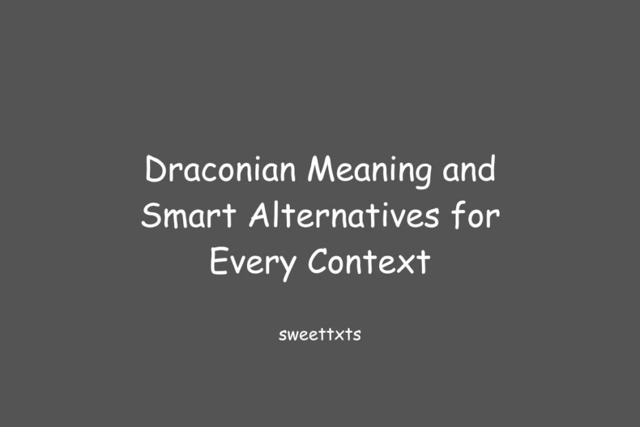 Draconian Meaning and Smart Alternatives for Every Context