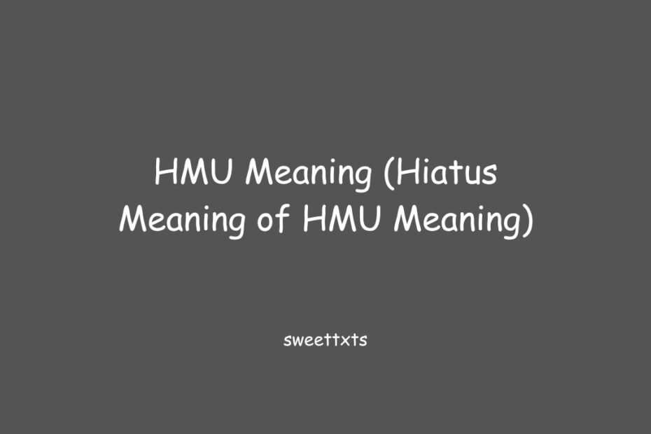 HMU Meaning (Hiatus Meaning of HMU Meaning)